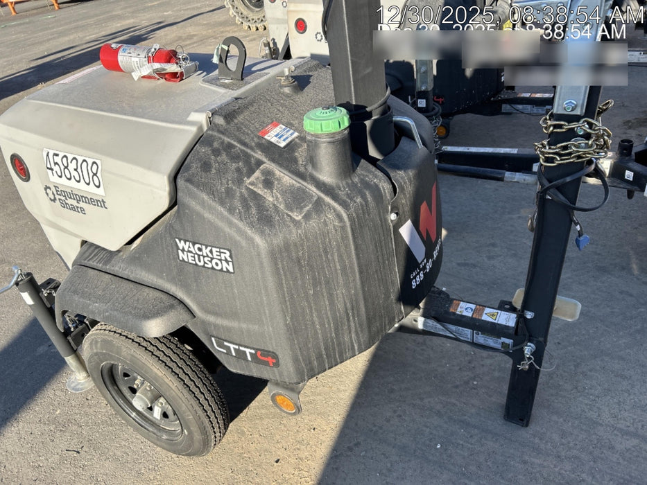 2024 Wacker Neuson LTT4 Diesel, Kohler KDW702, Deep Sea Controller, Auto Start, LED 320W, Bypass Outlet, T3