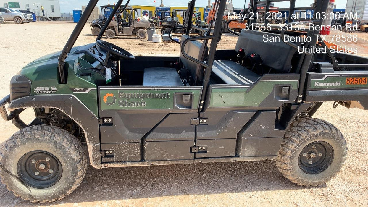 2019 Kawasaki Mule PRO-DXT Standard Options, Backup Alarm, Beacon, Plastic Hard Top, Poly Windshield, Horn Kit