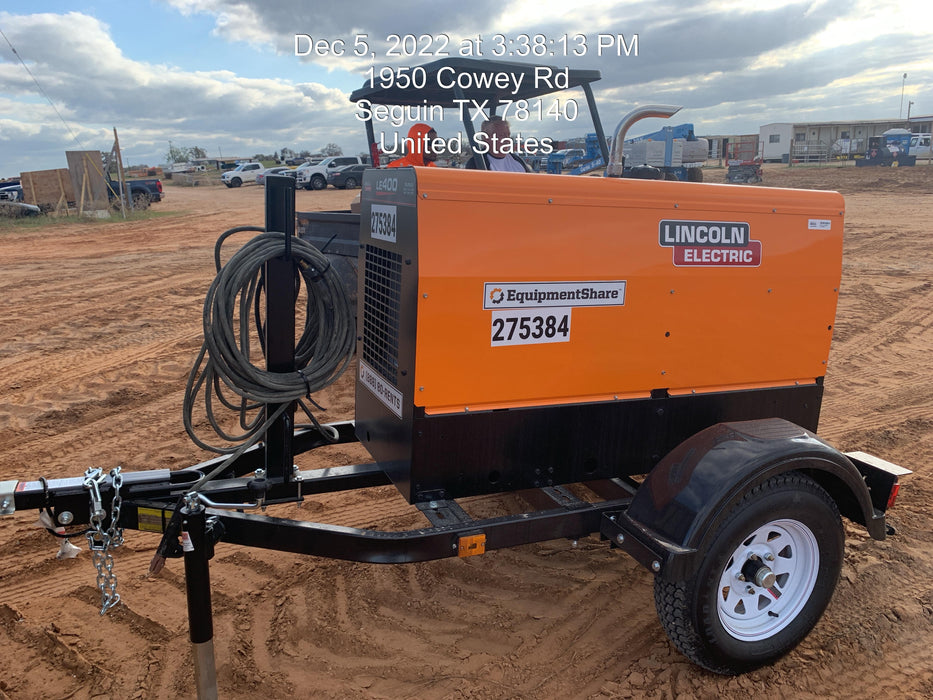 2022 Lincoln Electric LE400 Kubota V1505, Trlr, Cable Rack, Light Kit, ES Decals, T3