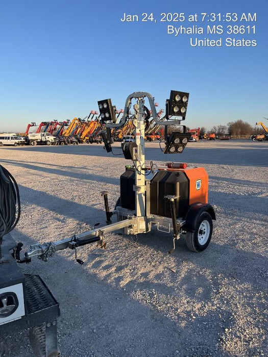 2025 Wanco WLTT-4MM4K Diesel, Mitsubishi L2E, 9.0HP @1800 rpm, Deep Sea Controller, Shore Power Plug, Auto Start, (4) 350W LED Floodlights, 4kW Generator, 60 Gal Fuel Tank, 2" Ball, T3