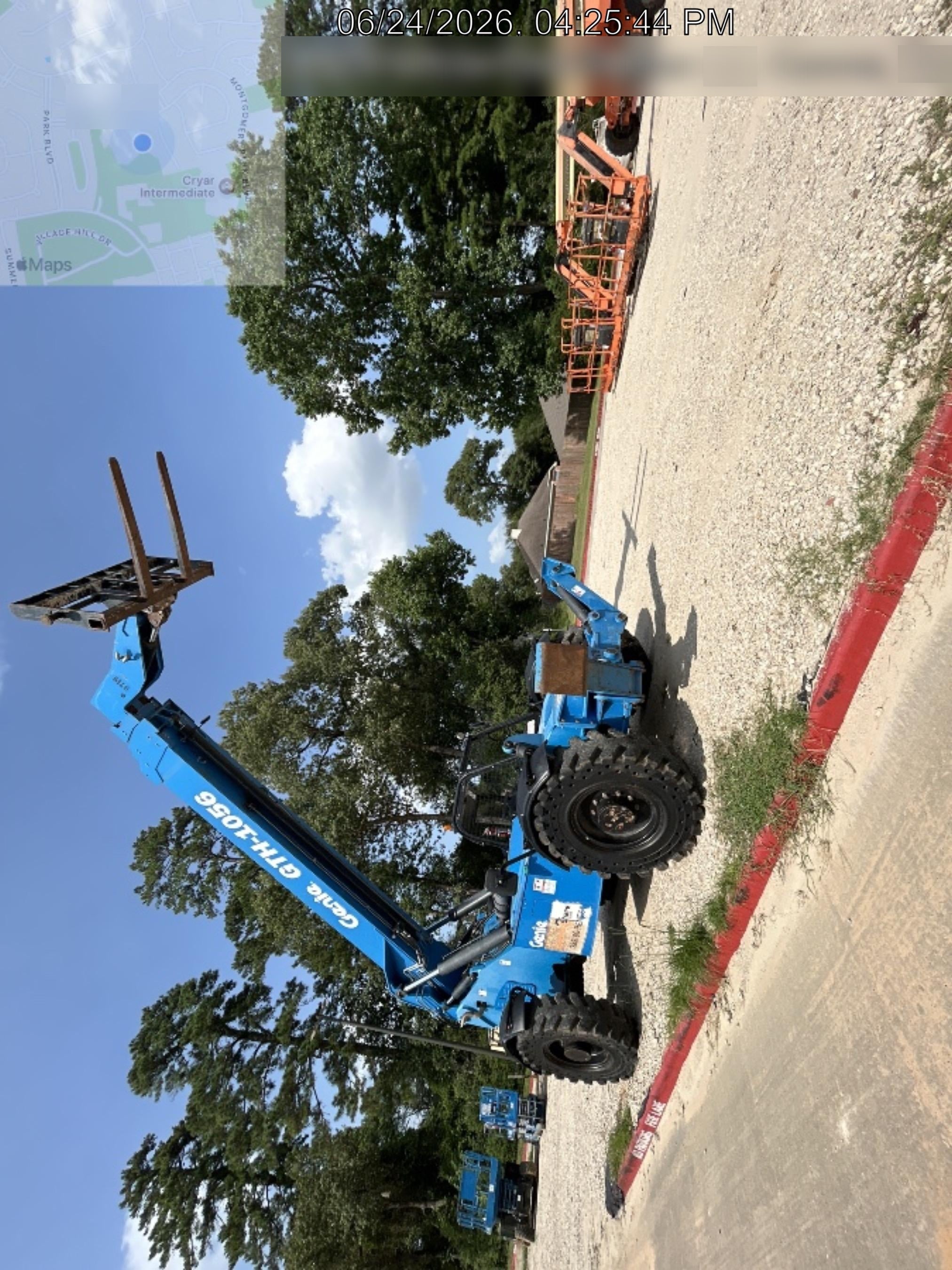 2018 Genie GTH-1056 Genie GTH-1056 w/Open ROPS, Solid Tires, Work Light/Beacon, 60" Carriage and Forks