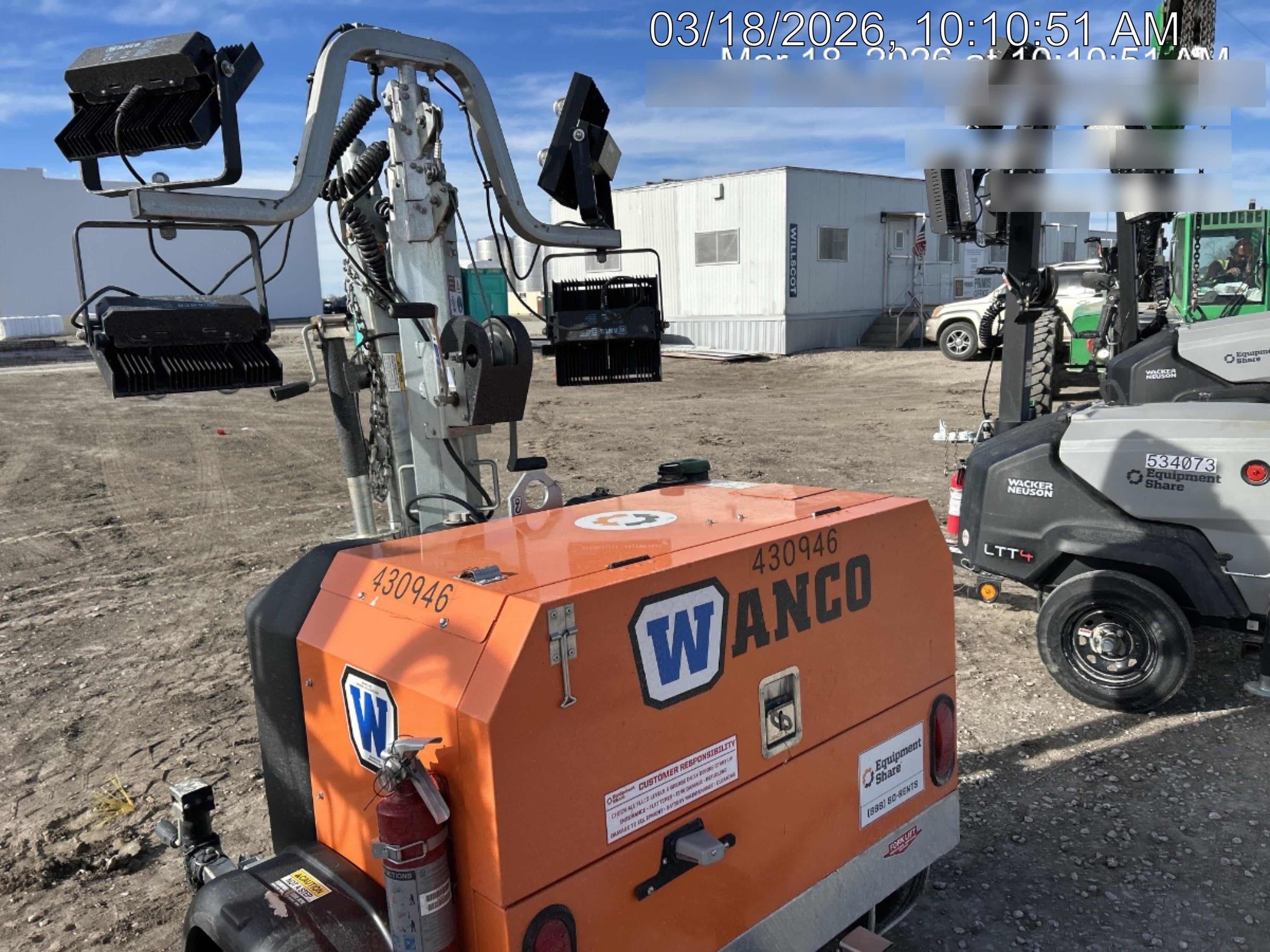 2024 Wanco WLTT-4MM4K Diesel, Deep Sea Controller, Shore Power Plug, Auto Start, (4) 350W LED Floodlights, 4kW Generator, 60 Gal Fuel Tank, 2" Ball, T3