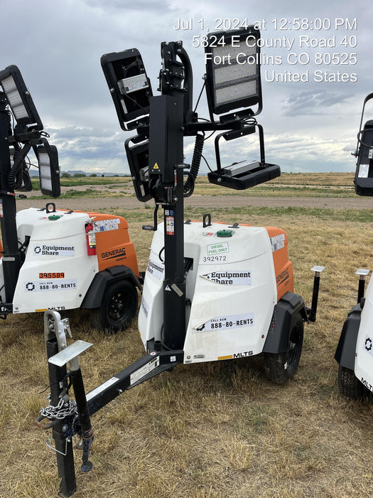 2024 Generac MLT2 Diesel, Flex Switch 120V Input, Powerzone Controller, 
(4) 320W LED Lights, 4kW Generator, 39.9 Gal Fuel Tank, 2" Ball, T3