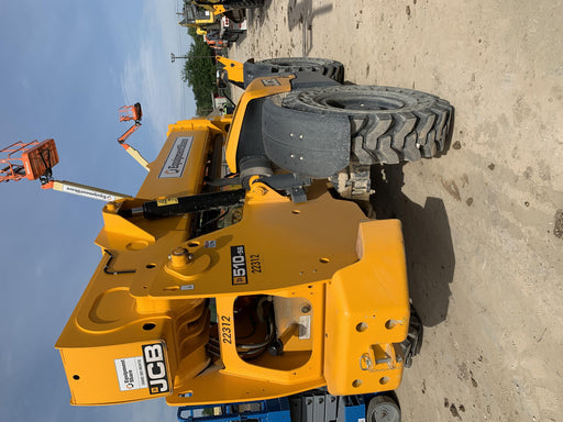 2019 JCB 510-56 JCB 510-56 Telehandler 74 HP w/CAB/HVAC, Beacon, Worklights, Aux Hydraulics, Solid Tires, 72" Carriage/Forks