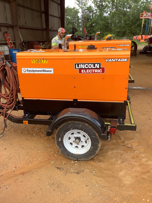 2021 Lincoln Electric Vantage 322 Vantage 322 Ready Pak 3 w/ Telematics & Decals, ORANGE (includes trailer, cable rack, fender light kit)