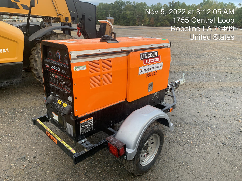 2022 Lincoln Electric LE400 Kubota V1505, Trlr, Cable Rack, Light Kit, ES Decals, T3