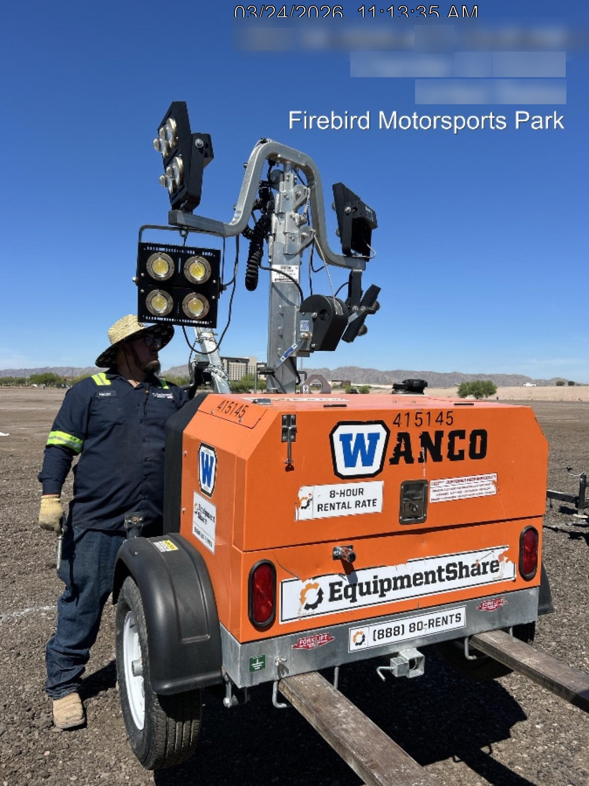 2024 Wanco WLTT-4MM4K Diesel, Deep Sea Controller, Shore Power Plug, Auto Start, (4) 350W LED Floodlights, 4kW Generator, 60 Gal Fuel Tank, 2" Ball, T3