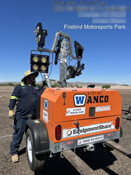 2024 Wanco WLTT-4MM4K Diesel, Deep Sea Controller, Shore Power Plug, Auto Start, (4) 350W LED Floodlights, 4kW Generator, 60 Gal Fuel Tank, 2" Ball, T3