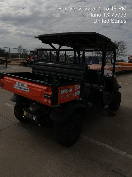 2022 Kubota RTV-X1140W-H Plastic Canopy, Windshield Acrylic Clear, LED Strobe Light, Wire Harness Kit, Back up Alarm