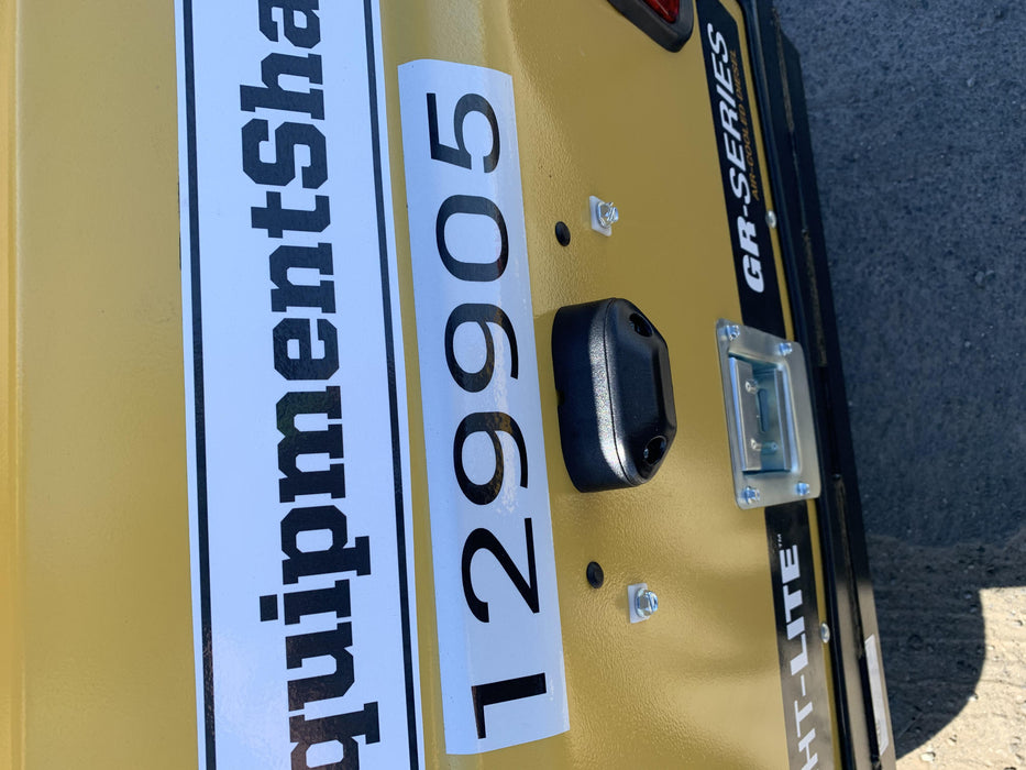 2021 Allmand NLV3GR (4) LED Light Fixture 350W, 23' Vertical Mast, 3kW Prime, Towable, Deep Sea L401, Leveling Jacks, Yanmar T4F 5.8hp