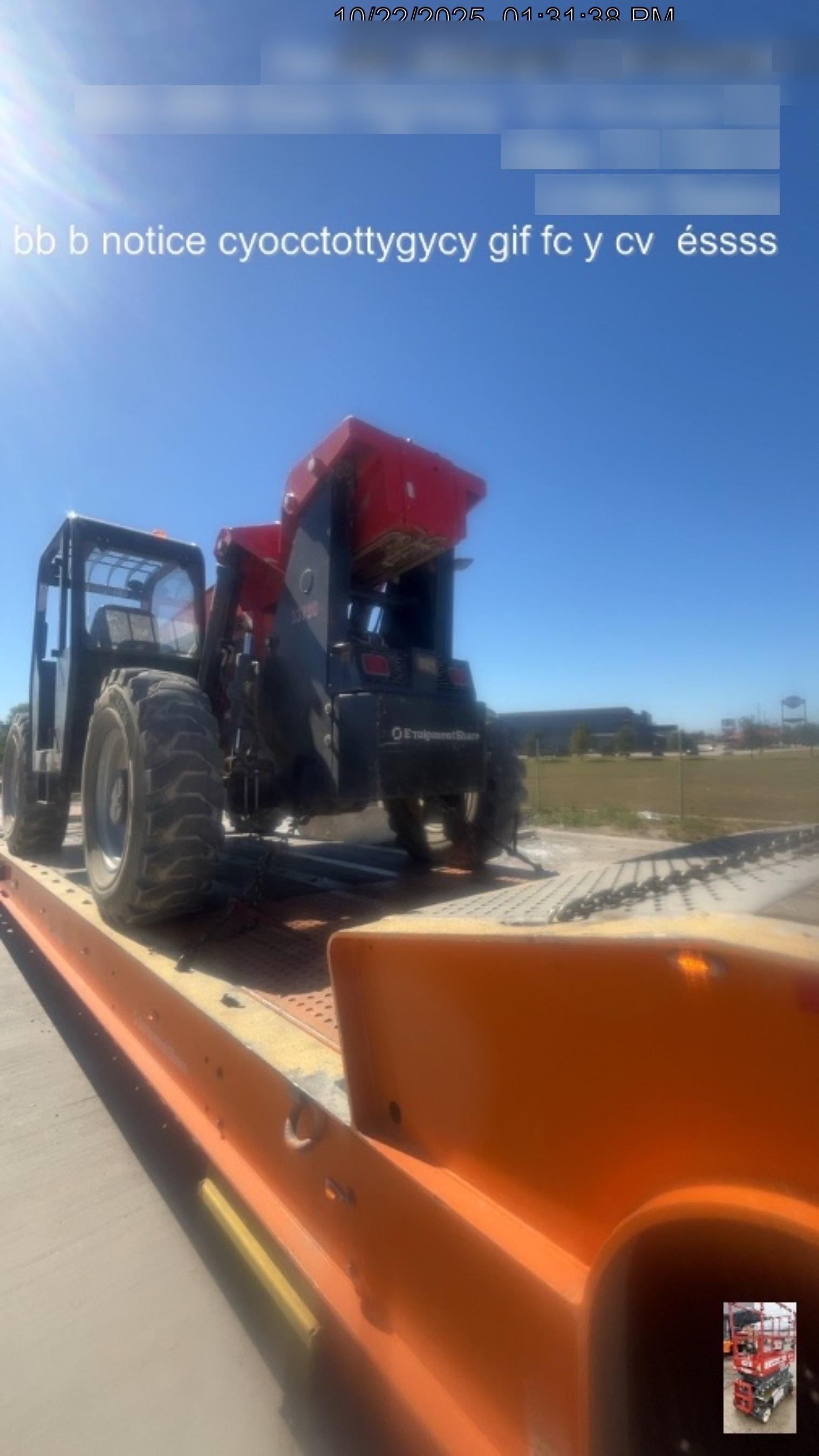 2019 Manitou MTA10055 Canopy, 120 HP, Solid Tires, Work Lights, Lift Hook, Auxiliary Hydraulics 66" Carriage and 60" Forks