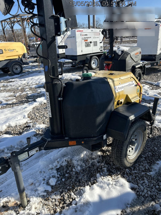 2021 Allmand NLV3GR (4) LED Light Fixture 350W, 23' Vertical Mast, 3kW Prime, Towable, Deep Sea L401, Leveling Jacks, Yanmar T4F 5.8hp