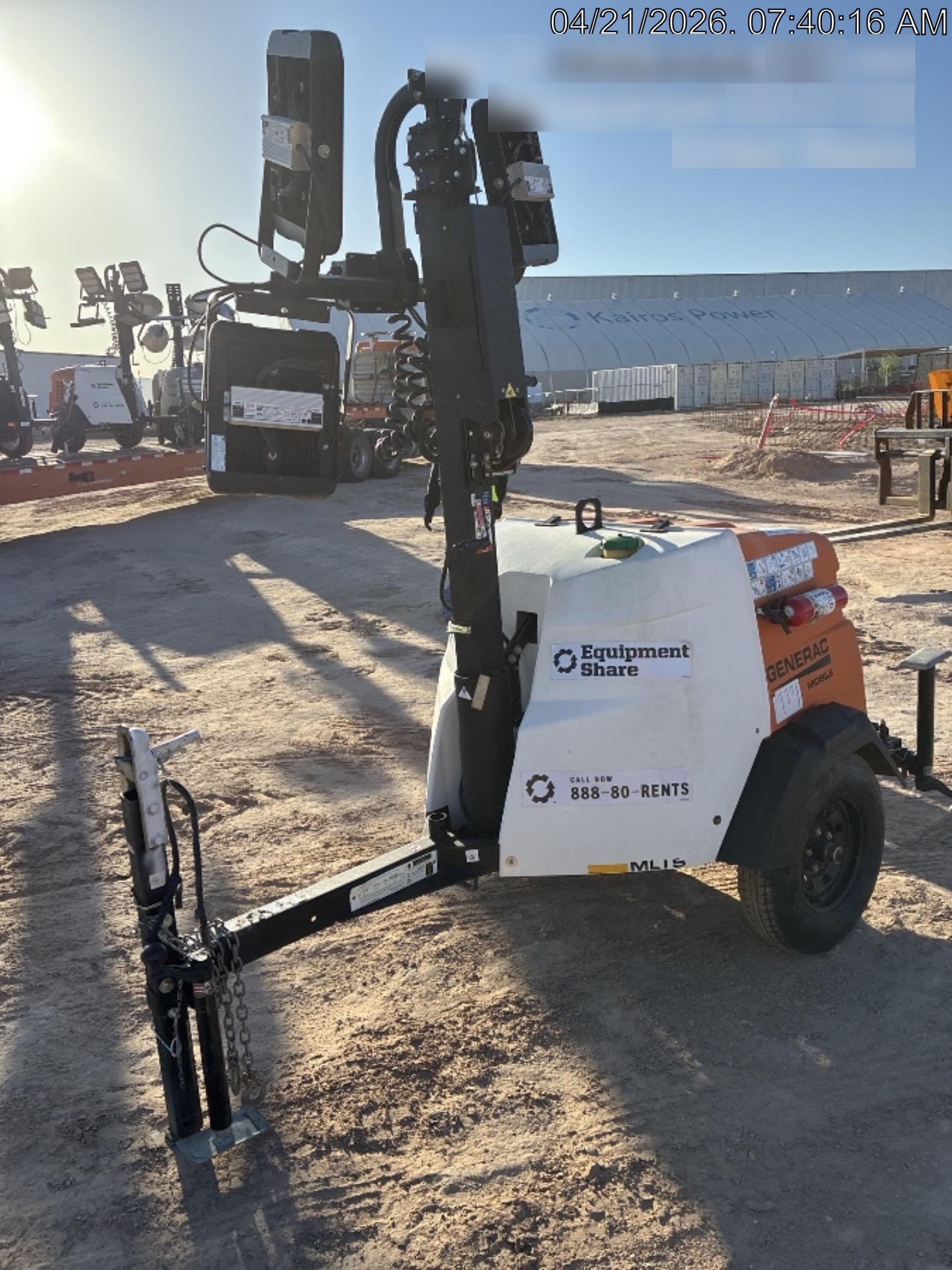 2024 Generac MLT2 Diesel, Flex Switch 120V Input, Powerzone Controller, 
(4) 320W LED Lights, 4kW Generator, 39.9 Gal Fuel Tank, 2" Ball, T3