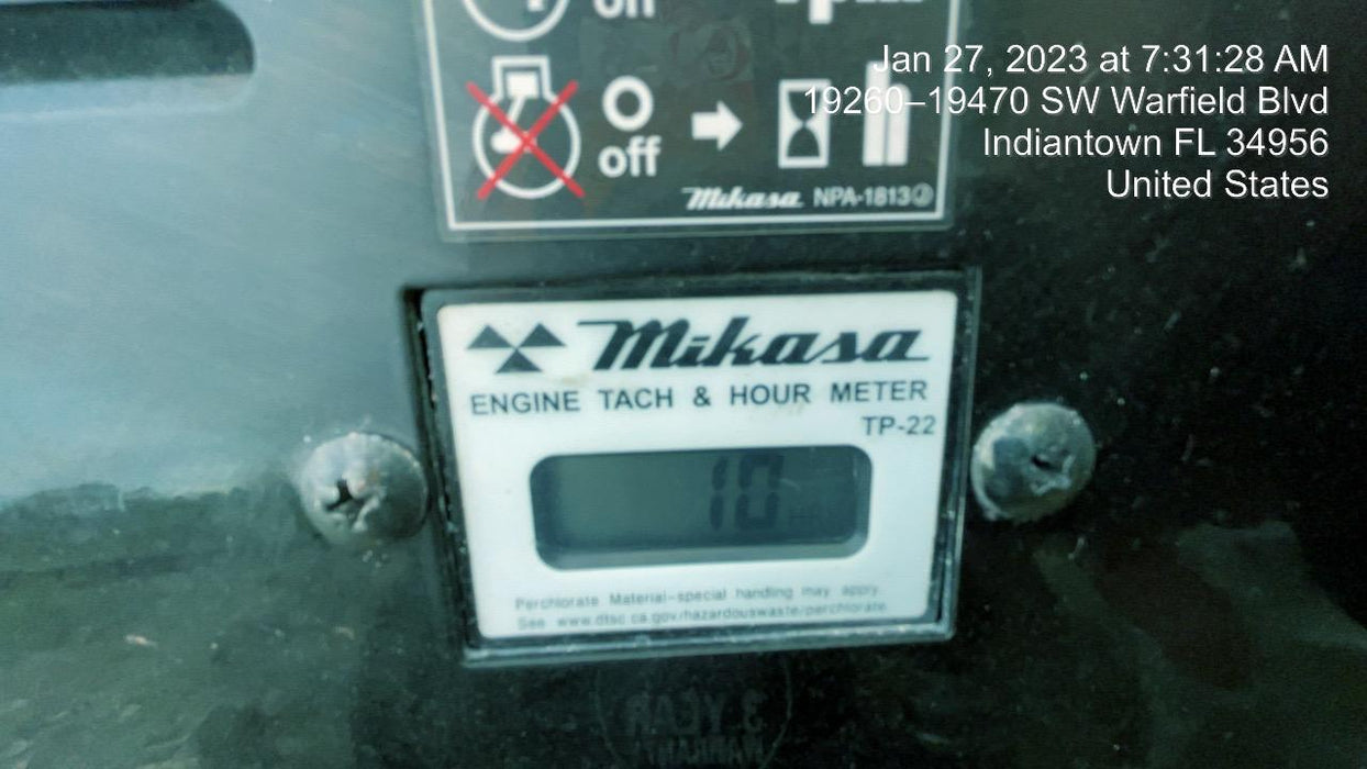 2022 Multiquip MVH158 Honda GX200, 17" Plate, Gas