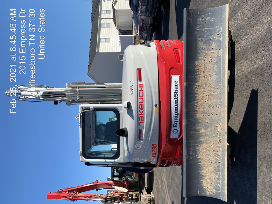 2020 Takeuchi TB290C Cab/Heat/Air, Rubber Tracks, Manual TAG QC
