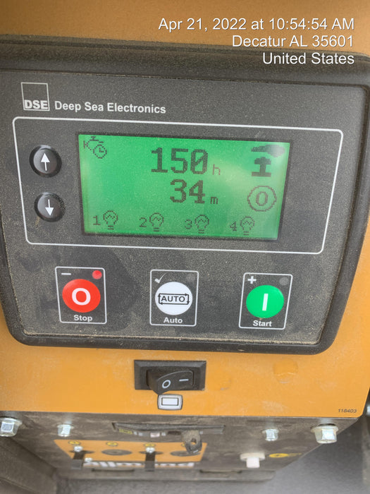 2022 Allmand NLV3GR (4) LED Light Fixture 350W, 23' Vertical Mast, 3kW Prime, Towable, Deep Sea L401, Leveling Jacks, Yanmar T4F 5.8hp