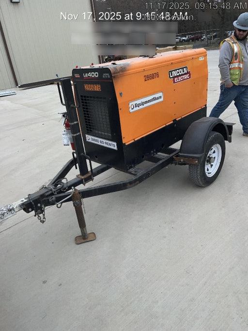 2022 Lincoln Electric LE400 Kubota V1505, Trlr, Cable Rack, Light Kit, ES Decals, T3