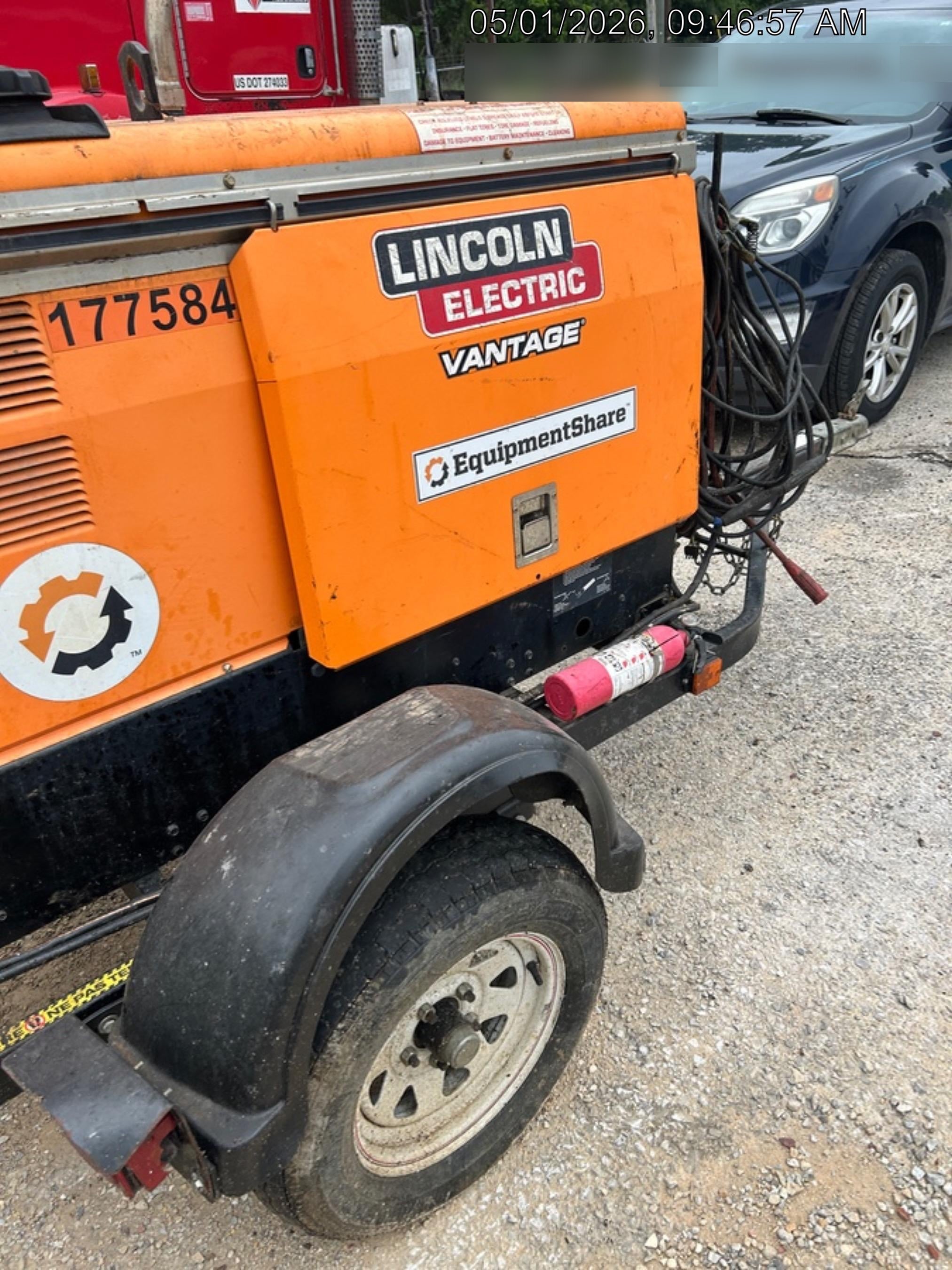 2021 Lincoln Electric Vantage 322 Vantage 322 Ready Pak 3 w/ Decals, ORANGE (includes trailer, cable rack, fender light kit) NO Telematics
