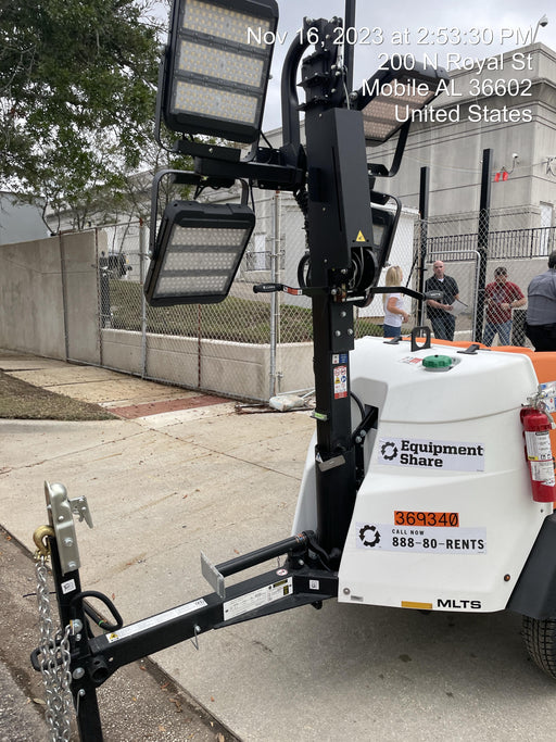 2023 Generac MLT2 Diesel, Flex Switch 120V Input, Powerzone Controller, 
(4) 320W LED Lights, 4kW Generator, 39.9 Gal Fuel Tank, 2" Ball, T3