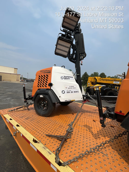 2024 Generac MLT2 Diesel, Flex Switch 120V Input, Powerzone Controller, 
(4) 320W LED Lights, 4kW Generator, 39.9 Gal Fuel Tank, 2" Ball, T3