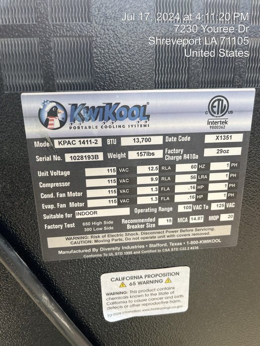 2023 KWIKOOL KPAC1411-2