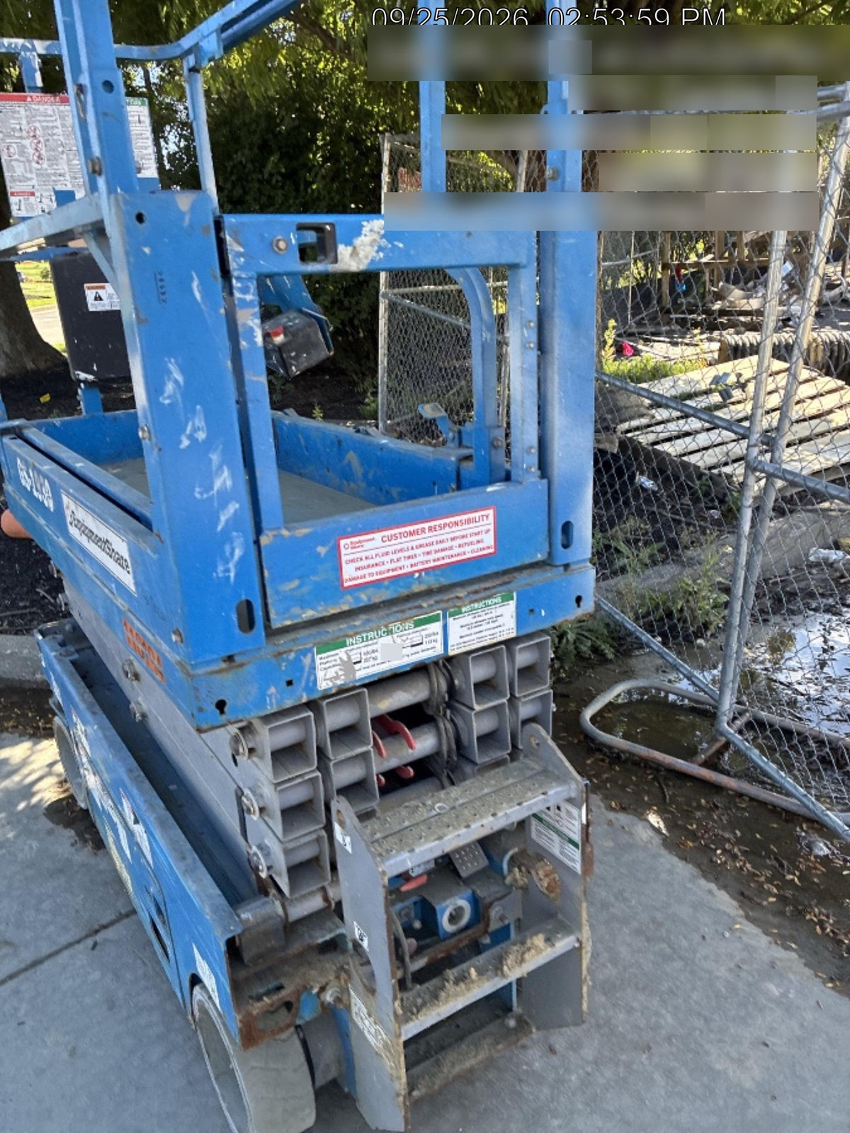 2020 Genie GS-1930 Solid Non Marking Tires, Beacon, Folding rails with half height swing gate