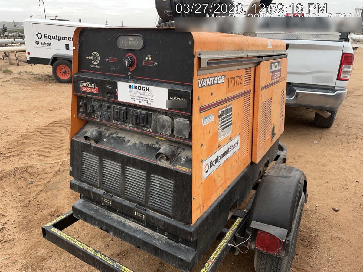 2021 Lincoln Electric Vantage 549X Ready Pak 3, ORANGE (includes trailer, cable rack, fender light kit)
