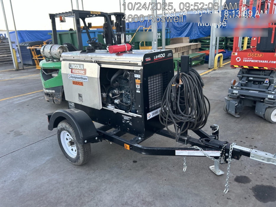 2024 Lincoln Electric LE400 Kubota V1505, Trlr, Cable Rack, Light Kit, ES Decals, T3