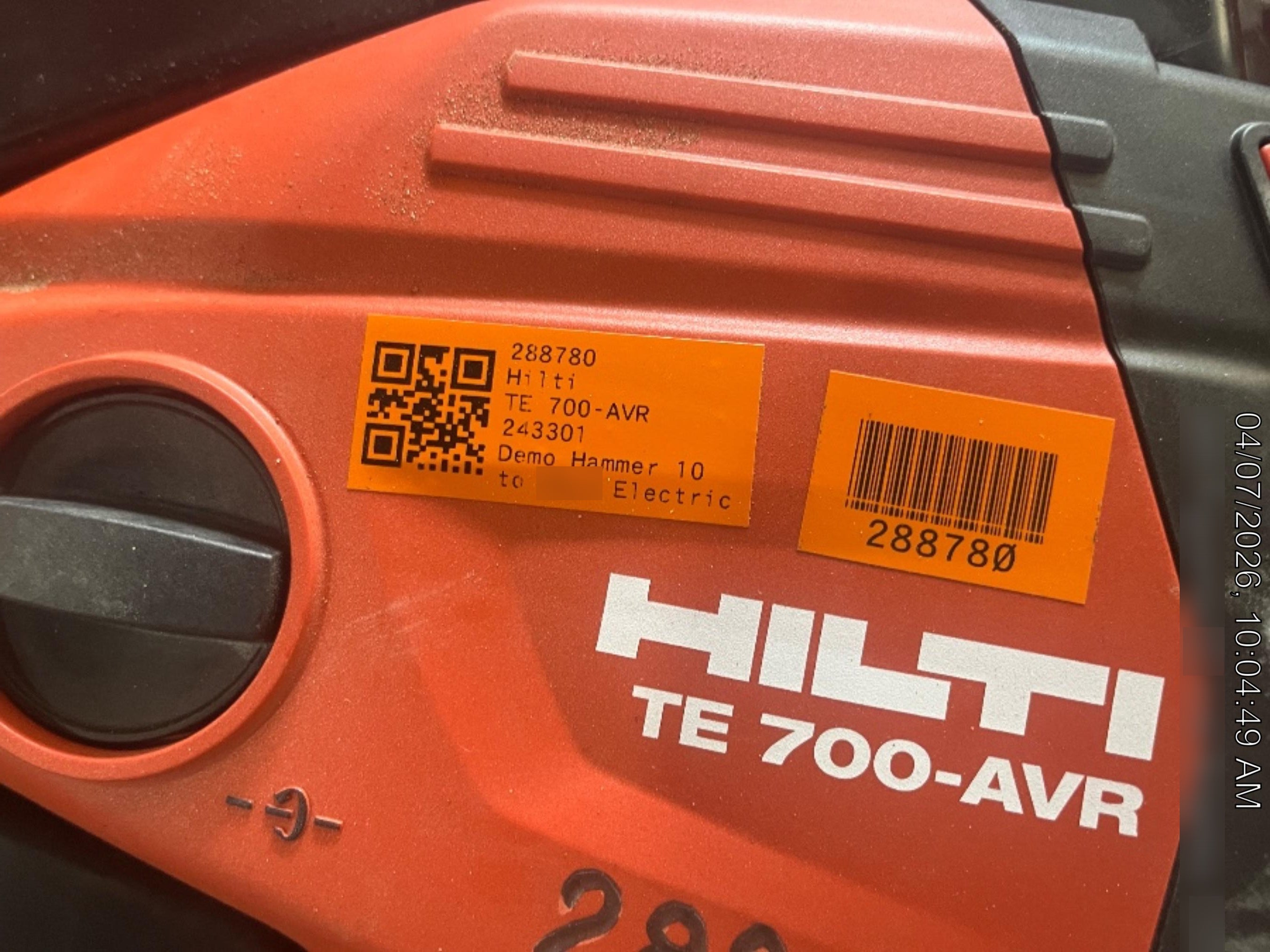 2023 HILTI TE 700-AVR