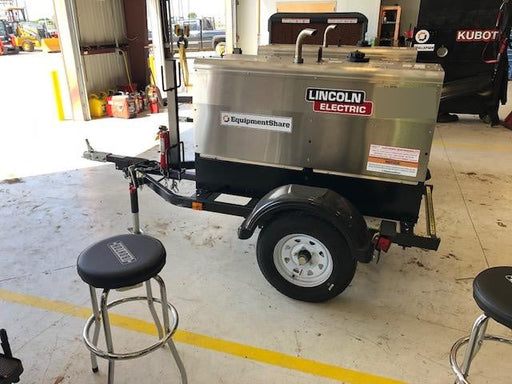 2019 Lincoln Electric Vantage 322 Welder Ready-Pak 3, Two wheel trailer, Fender and Light kit, Cable Rack