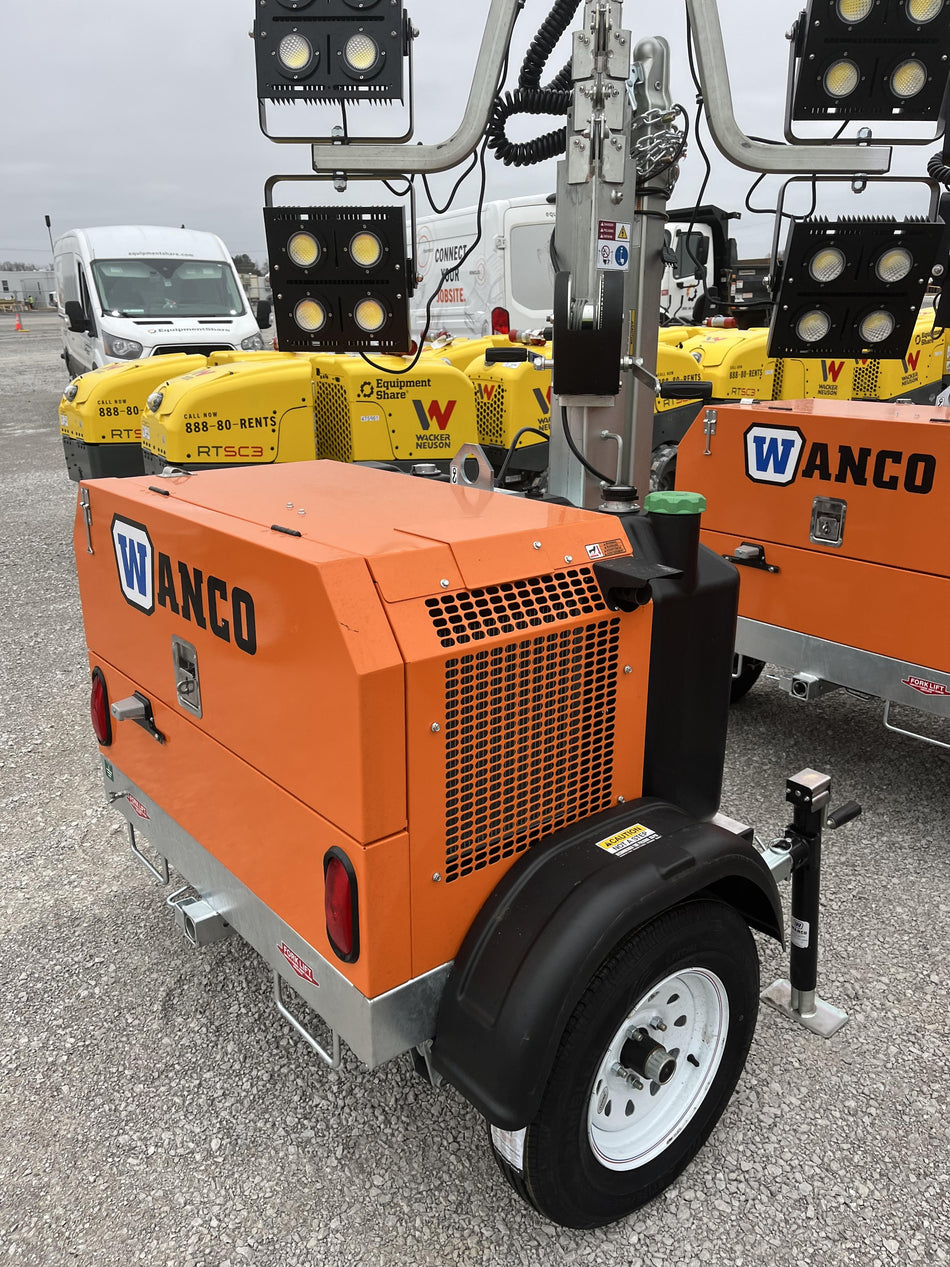 2025 Wanco WLTT-4MM4K Diesel, Mitsubishi L2E, 9.0HP @1800 rpm, Deep Sea Controller, Shore Power Plug, Auto Start, (4) 350W LED Floodlights, 4kW Generator, 60 Gal Fuel Tank, 2" Ball, T3