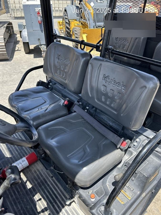 Kubota RTV-X1140W-H 4WD utility cart -LED strobe -Windshield tempered glass -Plastic canopy -Wire harness kit -Backup alarm