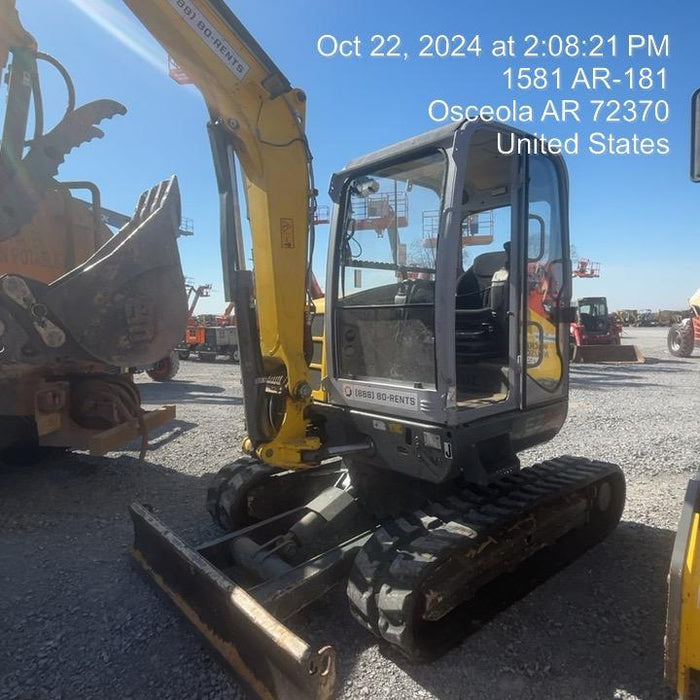 2019 Wacker Neuson EZ53 Wacker Neuson EZ53 Enclosed Cab, Rubber Tracks, Long Dipperstick, T4, VDS, Hydraulic Thumb