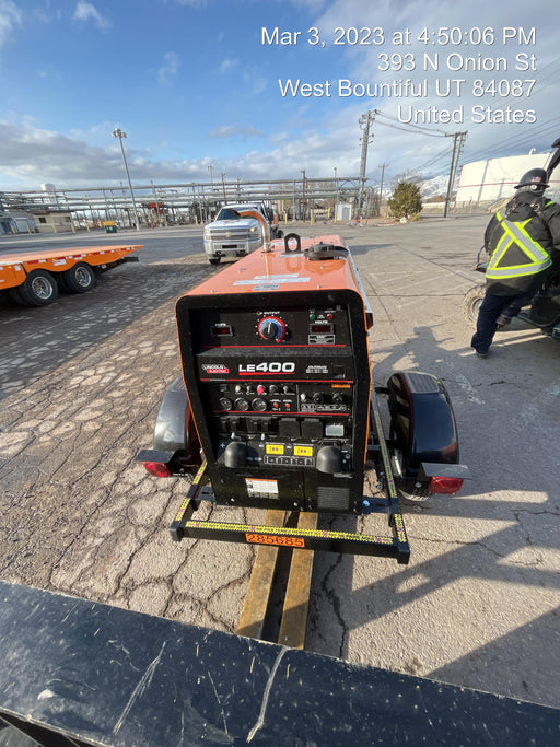 2022 Lincoln Electric LE400 Kubota V1505, Trlr, Cable Rack, Light Kit, ES Decals, T3