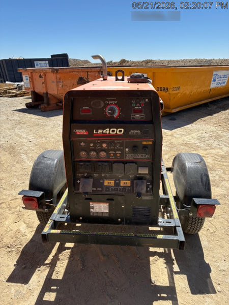 2022 Lincoln Electric LE400 Kubota V1505, Trlr, Cable Rack, Light Kit, ES Decals, T3