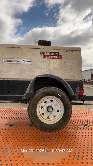 2019 Lincoln Electric Vantage 322 Welder Ready-Pak 3, Two wheel trailer, Fender and Light kit, Cable Rack