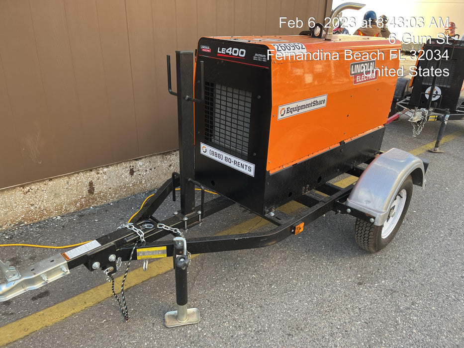 2022 Lincoln Electric LE400 Kubota V1505, Trlr, Cable Rack, Light Kit, ES Decals, T3