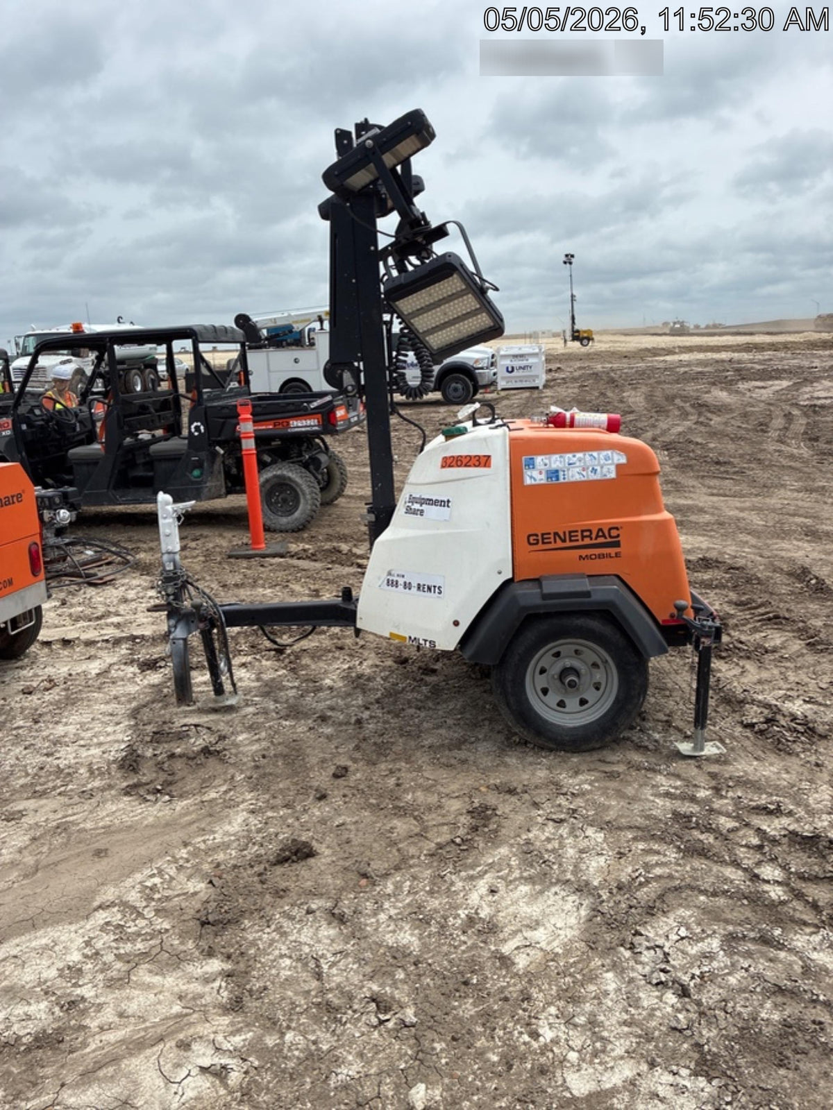 2023 Generac MLT2 Diesel, Flex Switch 120V Input, Powerzone Controller, (4) 320W LED Lights, 4kW Generator, 39.9 Gal Fuel Tank, 2" Ball, T3