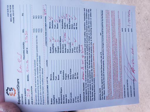 2019 JCB 510-56 JCB 510-56 74 HP w/Open ROPS, Beacon, Aux Hydraulics, Worklights, Solid Tires 60" Carriage/Forks