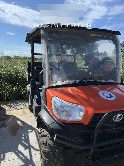 2021 Kubota RTV-X1140W-H Plastic Canopy, Windshield Acrylic Clear, LED Strobe Light, Wire Harness Kit, Back up Alarm
