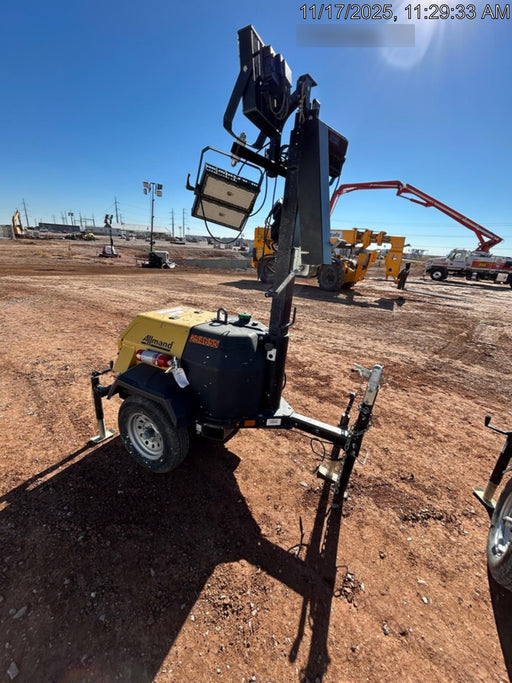 2022 Allmand NLV3GR (4) LED Light Fixture 350W, 23' Vertical Mast, 3kW Prime, Towable, ES Decals, T3