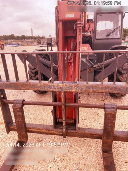 2018 Manitou MTA10055 Manitou MTA 10055 w/Cab/Heat/AC, Work Lights/Strobe, Aux Hyd, Solid Tires, Lift Hook, 66" Carriage, 60" Forks