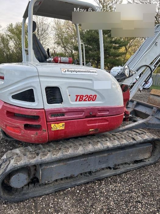 2019 Takeuchi TB260 Takeuchi TB260 Canopy w/Rubber Tracks, Auxiliary Hydraulics, Standard Blade, Manual QC, 12 / 18 / 24" Buckets, Hydraulic Thumb Installed
