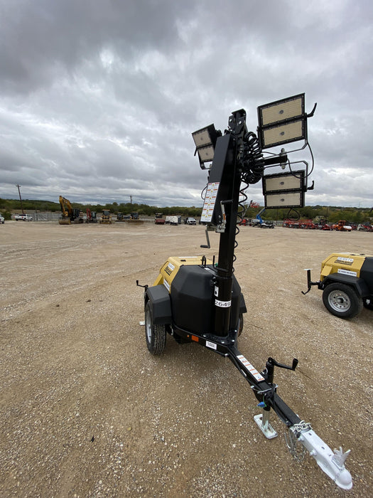 2022 Allmand NLV3GR (4) LED Light Fixture 350W, 23' Vertical Mast, 3kW Prime, Towable, ES Decals, T3