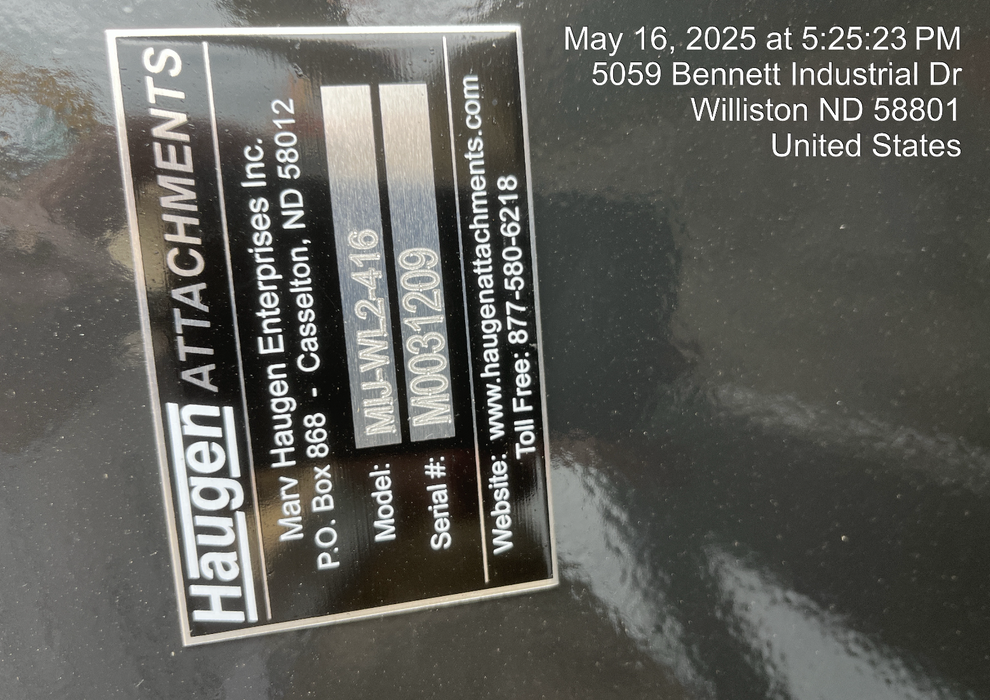 2025 HAUGEN MIJ-WL2-416