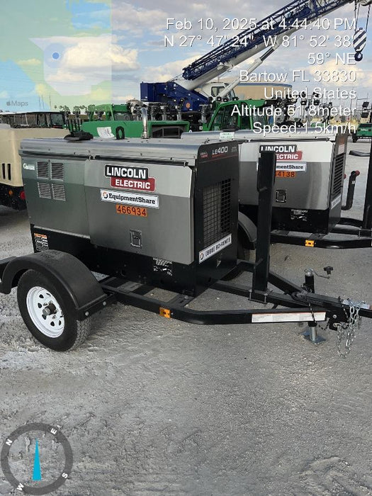 2024 Lincoln Electric LE400 Kubota V1505, Trlr, Cable Rack, Light Kit, ES Decals, T3