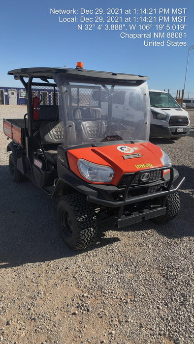 2021 Kubota RTV-X1140W-H Plastic Canopy, Windshield Acrylic Clear, LED Strobe Light, Wire Harness Kit, Back up Alarm
