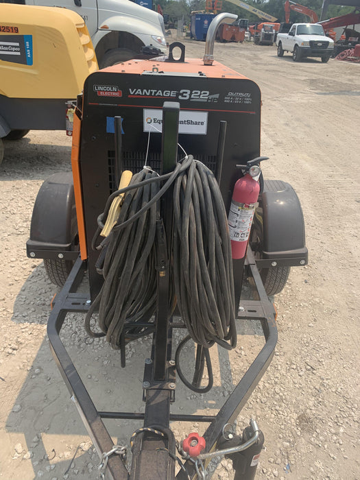 2021 Lincoln Electric Vantage 322 Vantage 322 Ready Pak 3 w/ Decals, ORANGE (includes trailer, cable rack, fender light kit) NO Telematics