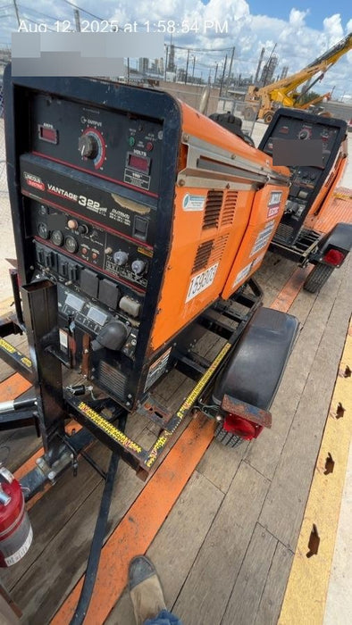 2021 Lincoln Electric Vantage 322 Vantage 322 Ready Pak 3 w/ Decals, ORANGE (includes trailer, cable rack, fender light kit) NO Telematics