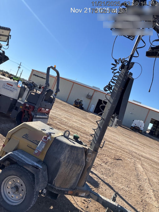 2022 Allmand NLV3GR (4) LED Light Fixture 350W, 23' Vertical Mast, 3kW Prime, Towable, ES Decals, T3